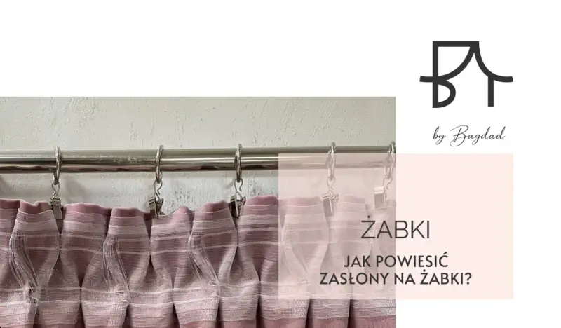 Zasłony na żabkach wiszą na karniszu. Dowiedz się, jak zamontować karnisze i powiesić zasłony na żabkach.
